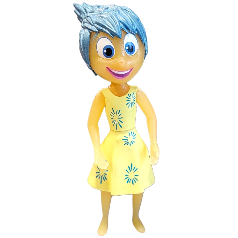 Disney Pixar Tomy Joy Inside Out Movie Character Poseable Toy Figure Yellow Blue